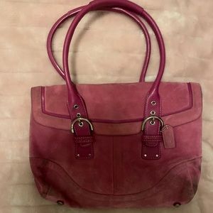 Vintage Suede Coach purse